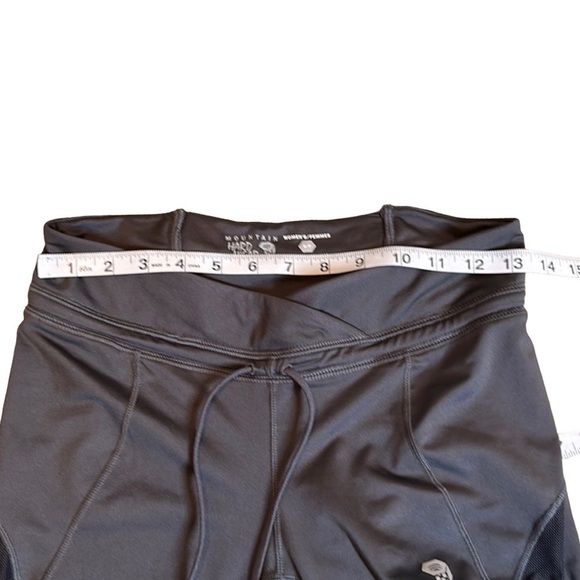 Mountain Hardwear Women Grey Black Capri Hiking Pants Sz Sm 27x16 Stretch Waist - Picture 6 of 11